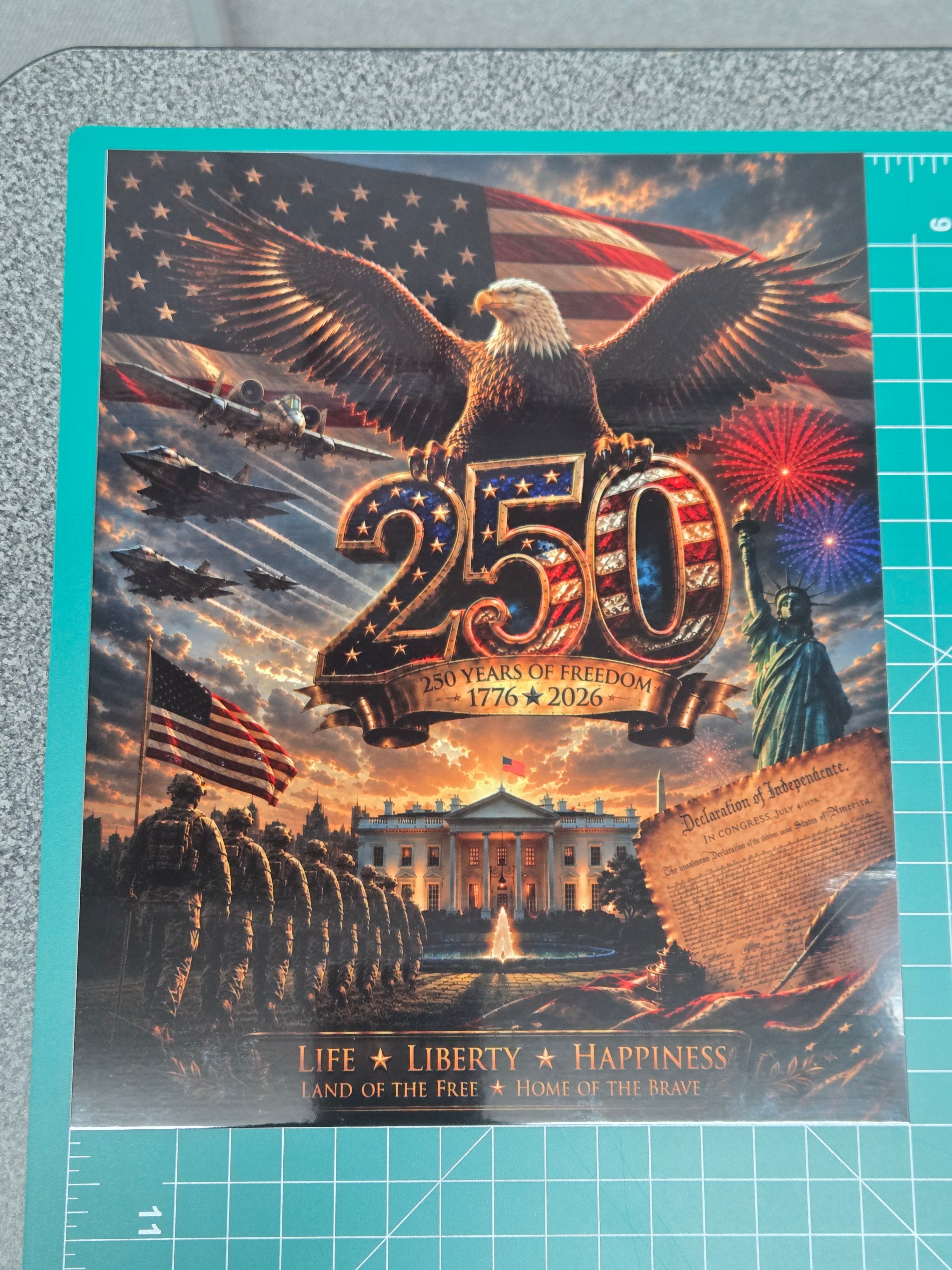 America's 250th Birthday Freedom Metal Poster