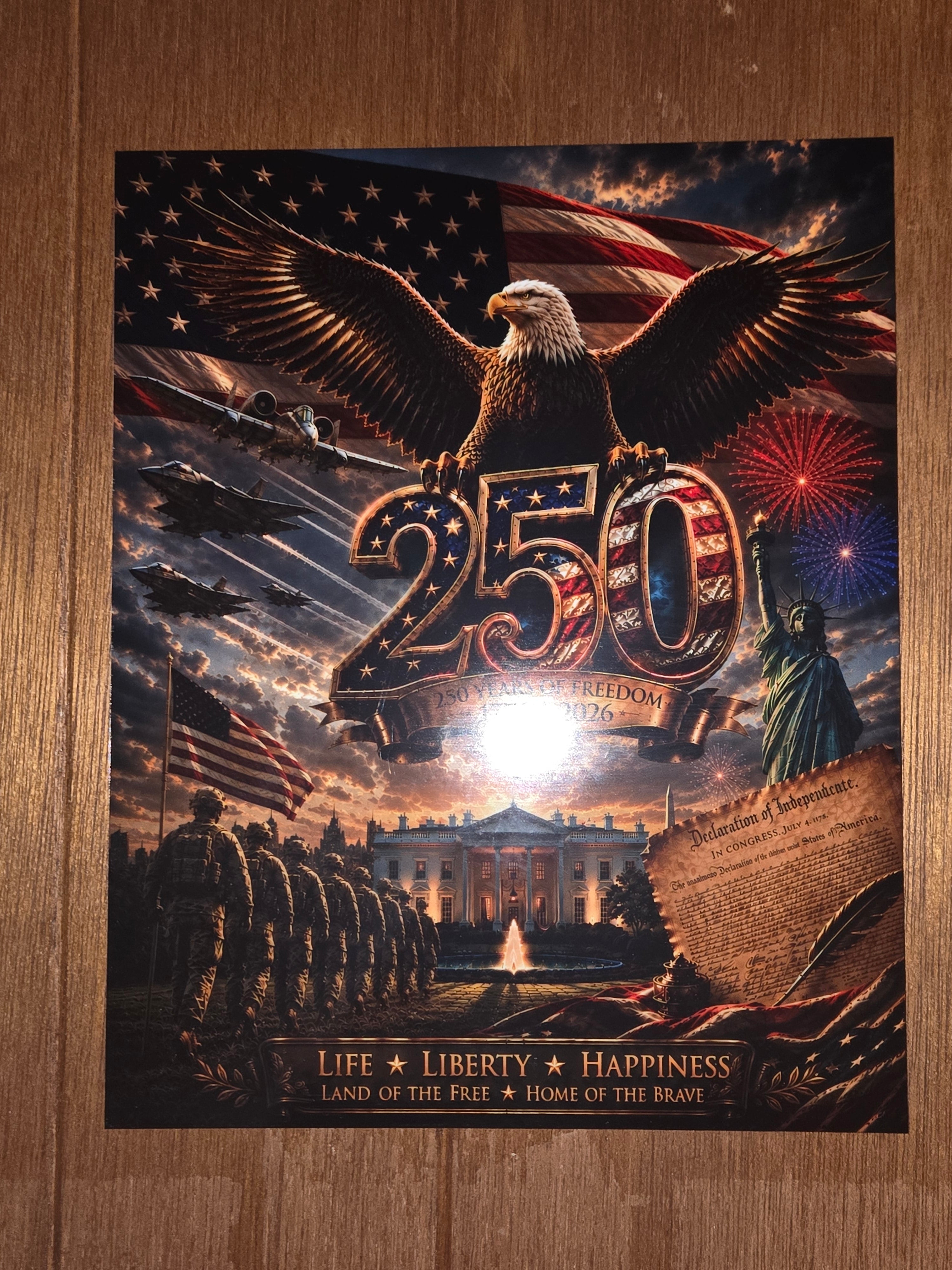 America's 250th Birthday Freedom Metal Poster