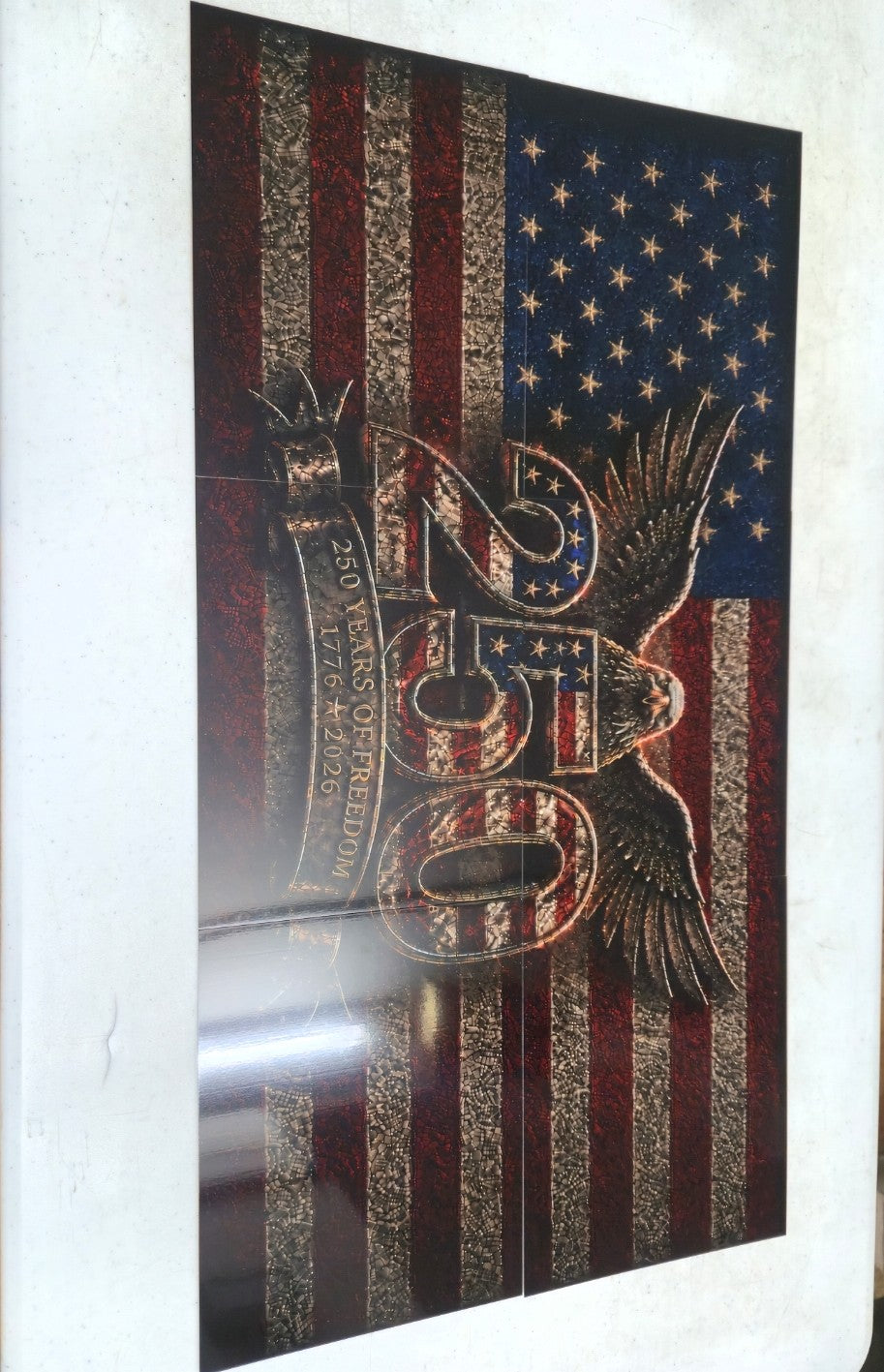 America's 250th Birthday Flag 2 x 3 Metal Print Set