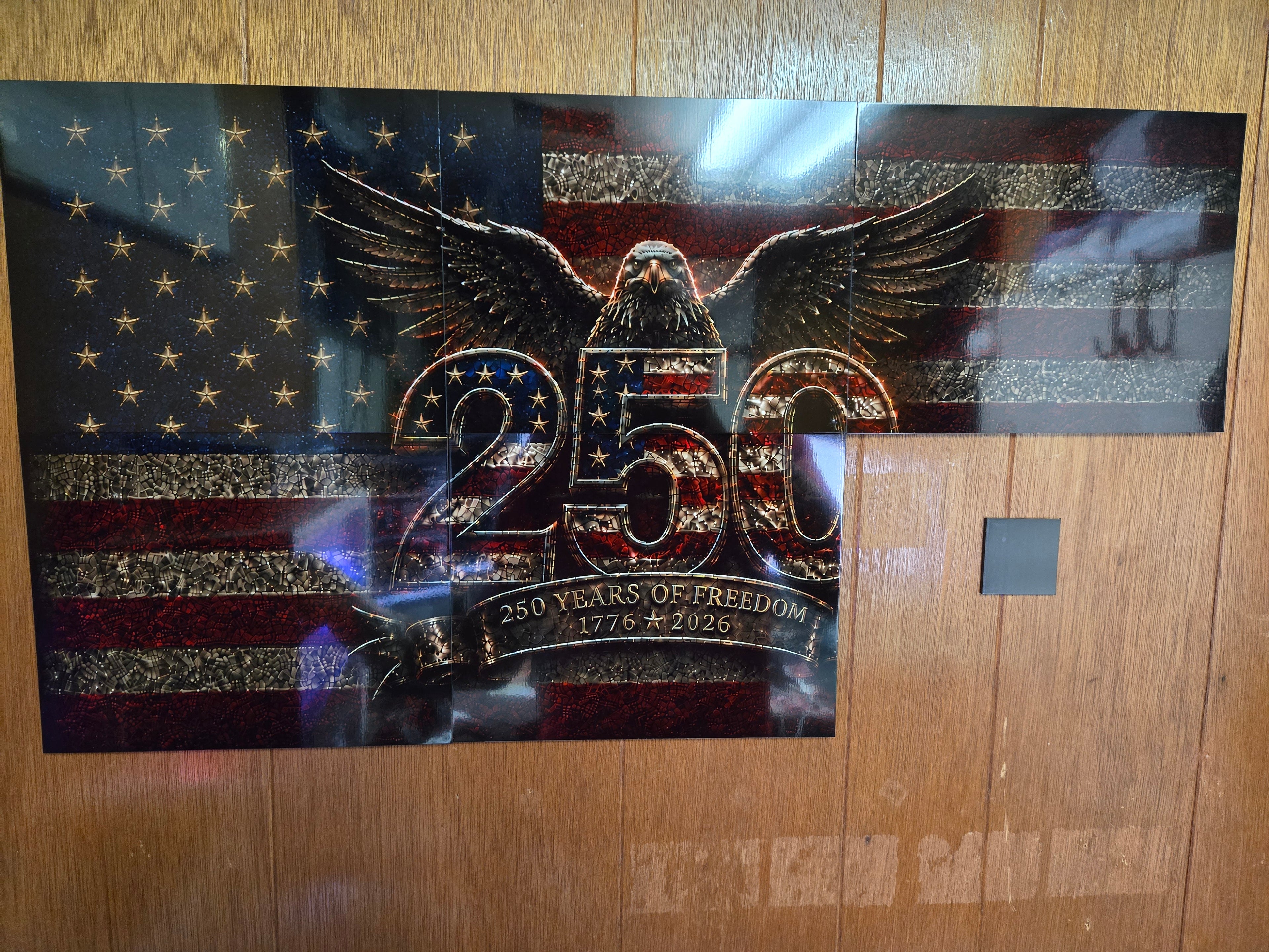 America's 250th Birthday Flag 2 x 3 Metal Print Set