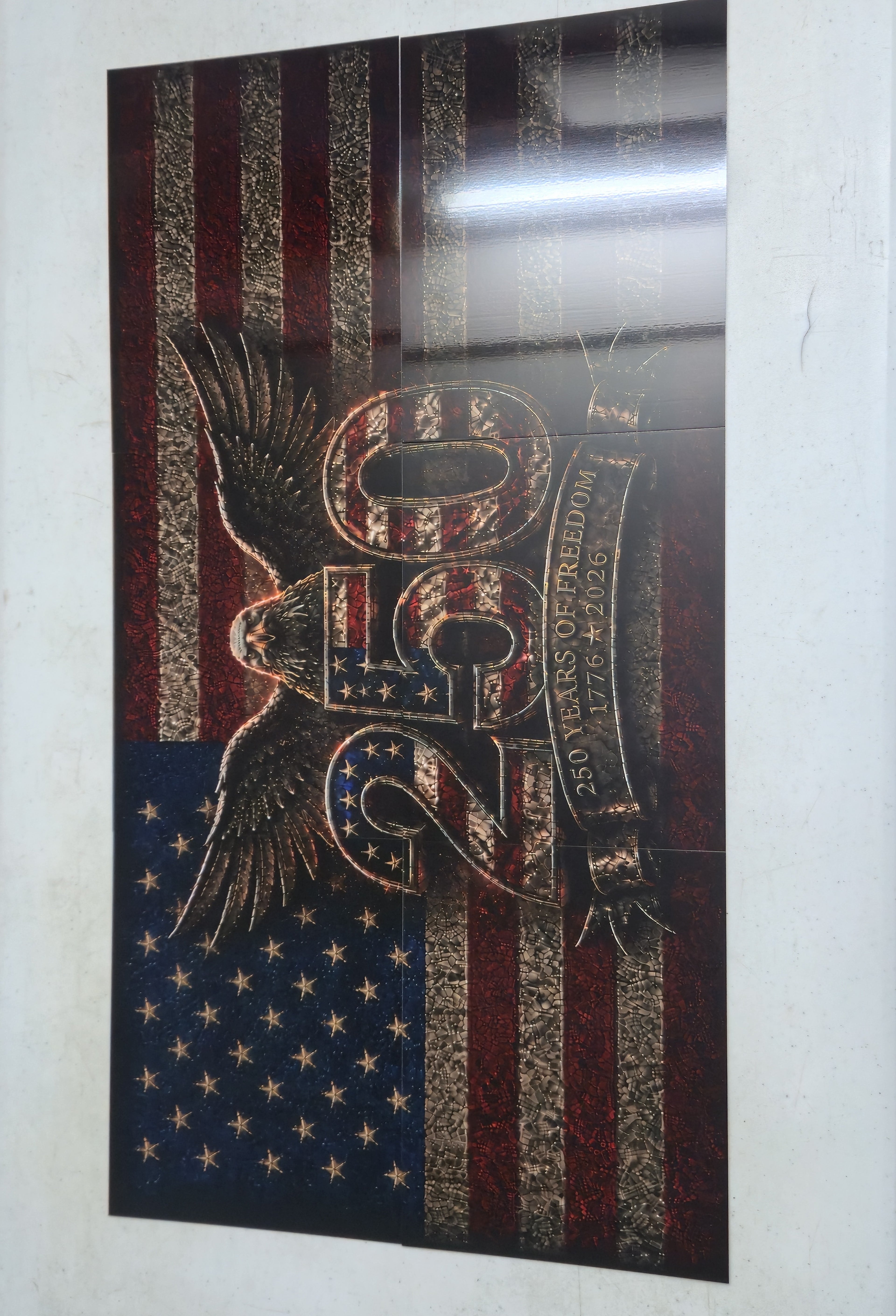 America's 250th Birthday Flag 2 x 3 Metal Print Set