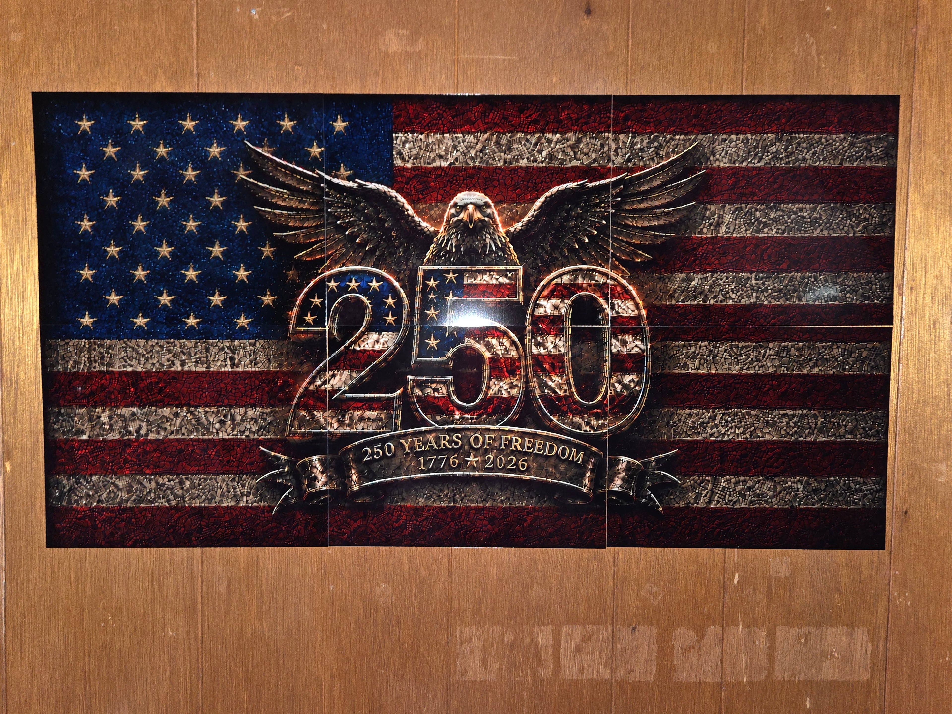 America's 250th Birthday Flag 2 x 3 Metal Print Set