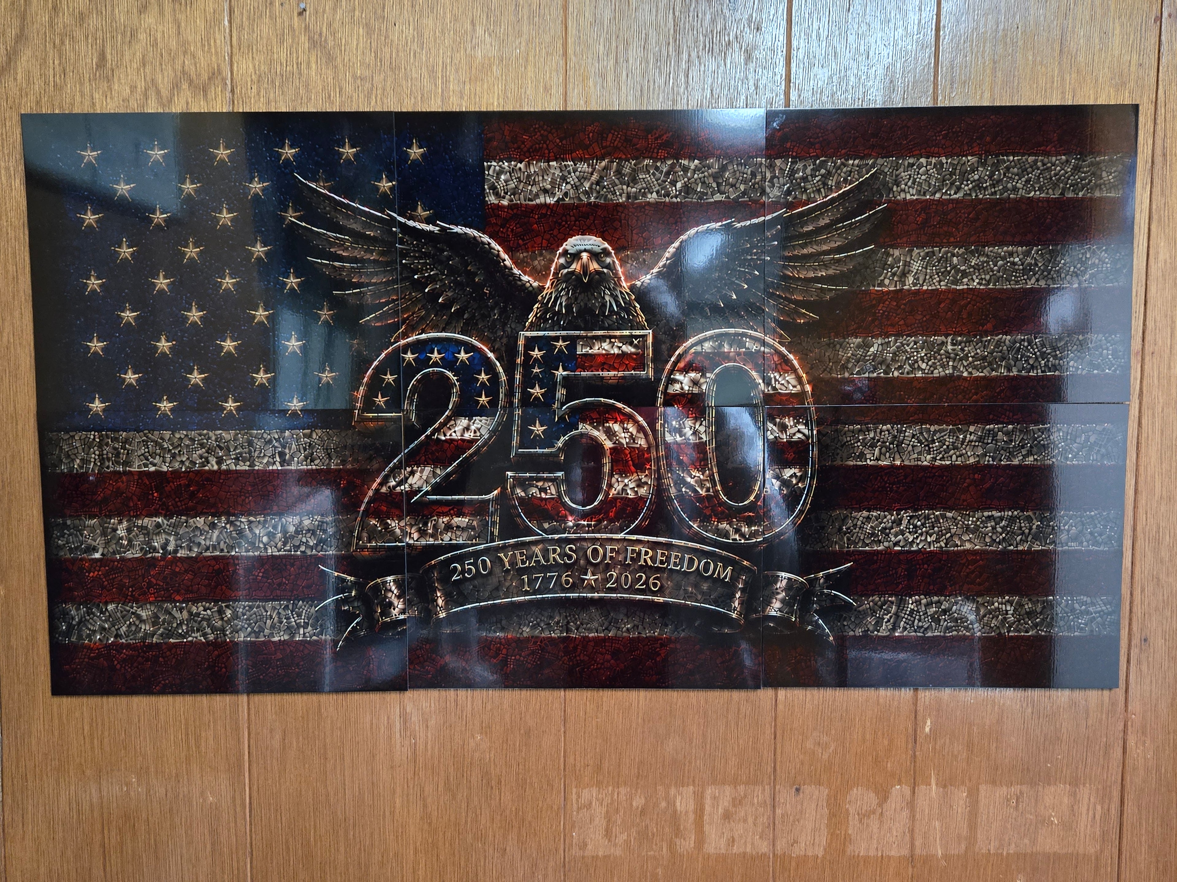 America's 250th Birthday Flag 2 x 3 Metal Print Set